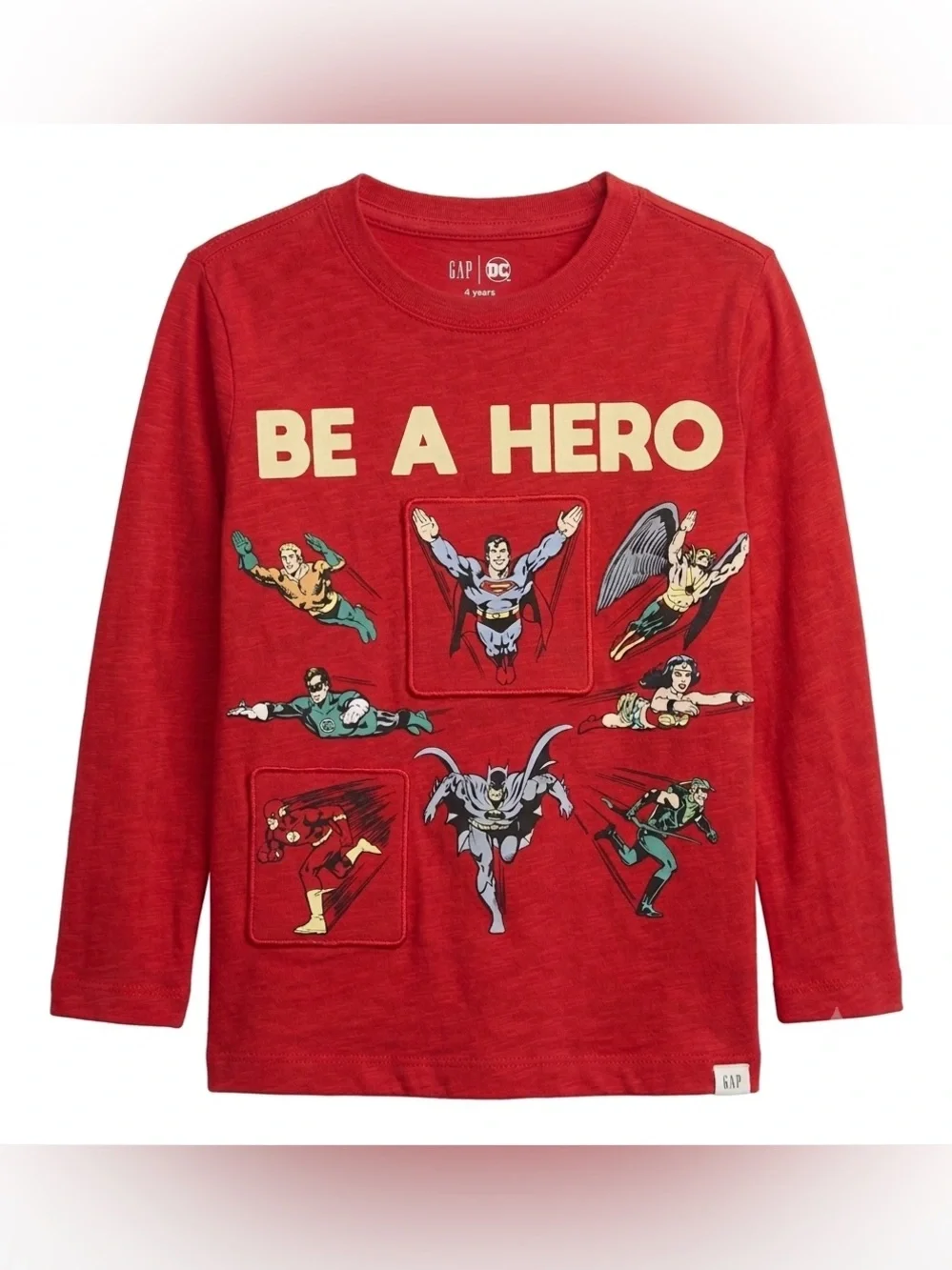 GAP DC Toddler Boy longsleeve Shirt Superman Super Hero Size 4